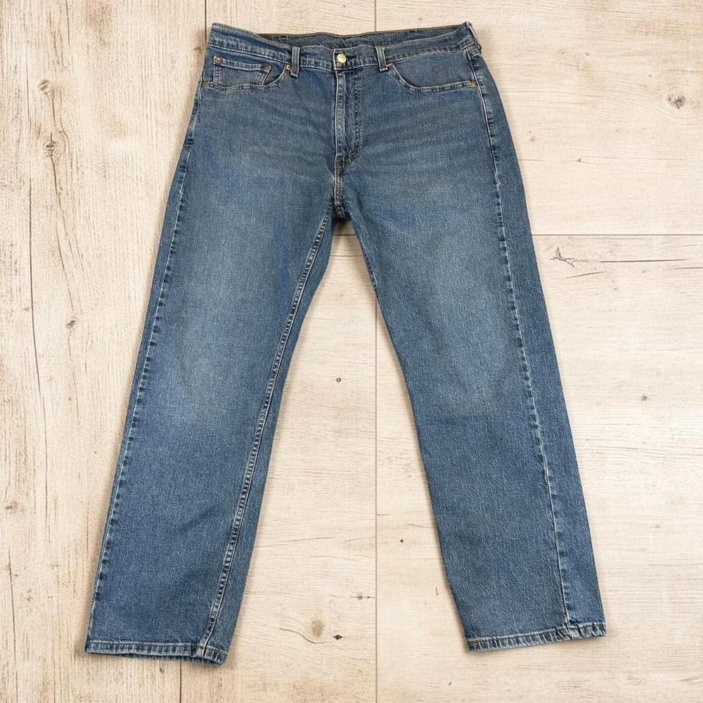 Levi's 505 Jeans Mens 38x30 (38x29) Blue Denim Regular Fit Straight Leg Classic